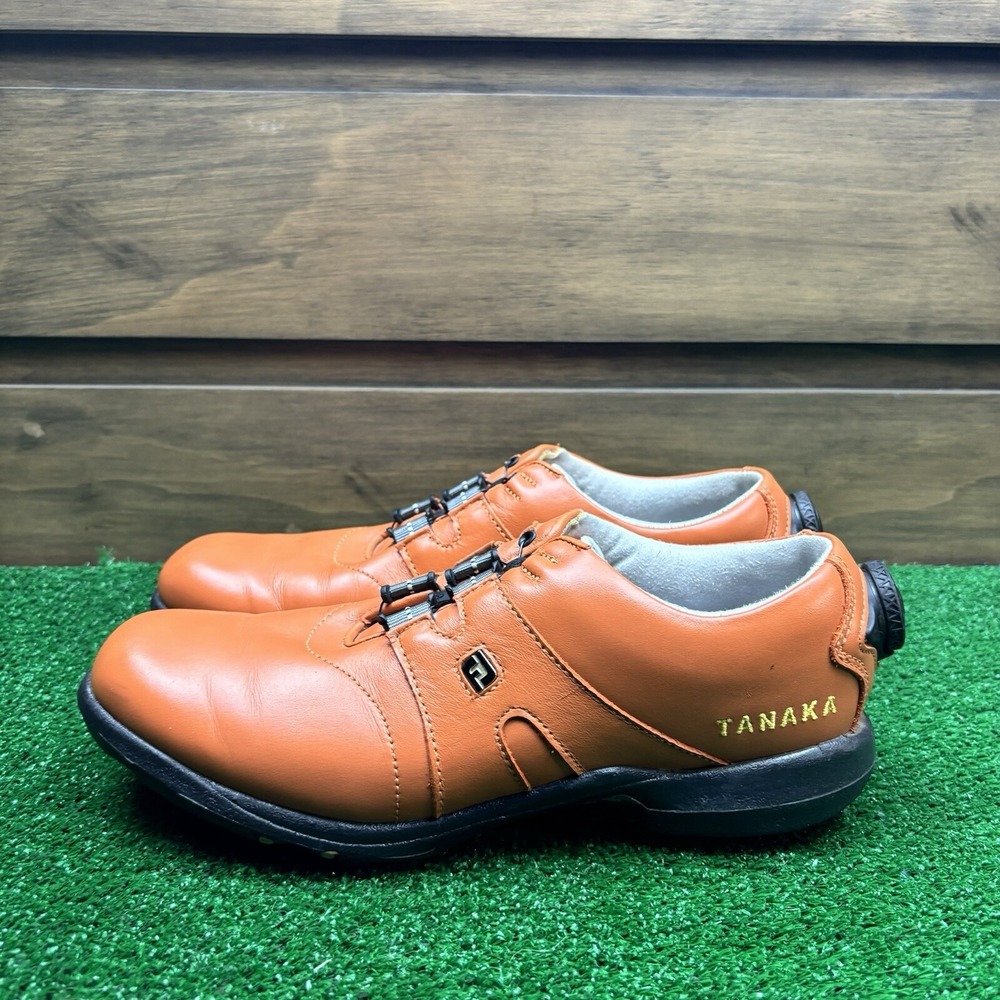 FootJoy Women's DryJoys Boa Shoes Size 7.5 N Orange Ladies Golf With Spikes - Picture 6 of 16